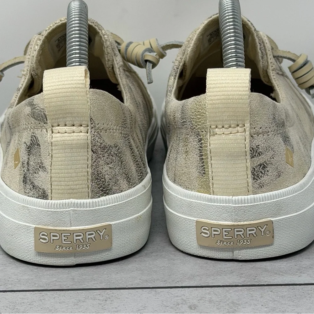 Sperry Women's Camouflage Metallic Leather Slip On Boat Shoes Top Sider Size 10 - Picture 5 of 11